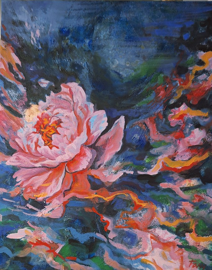 Smíření, olej, akryl, 40x50 cm