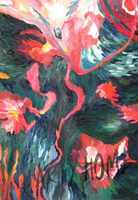 Pokušení, olej, 70x100 cm