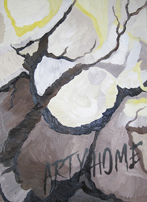 Kořenem vzhůru, olej, 50x70 cm