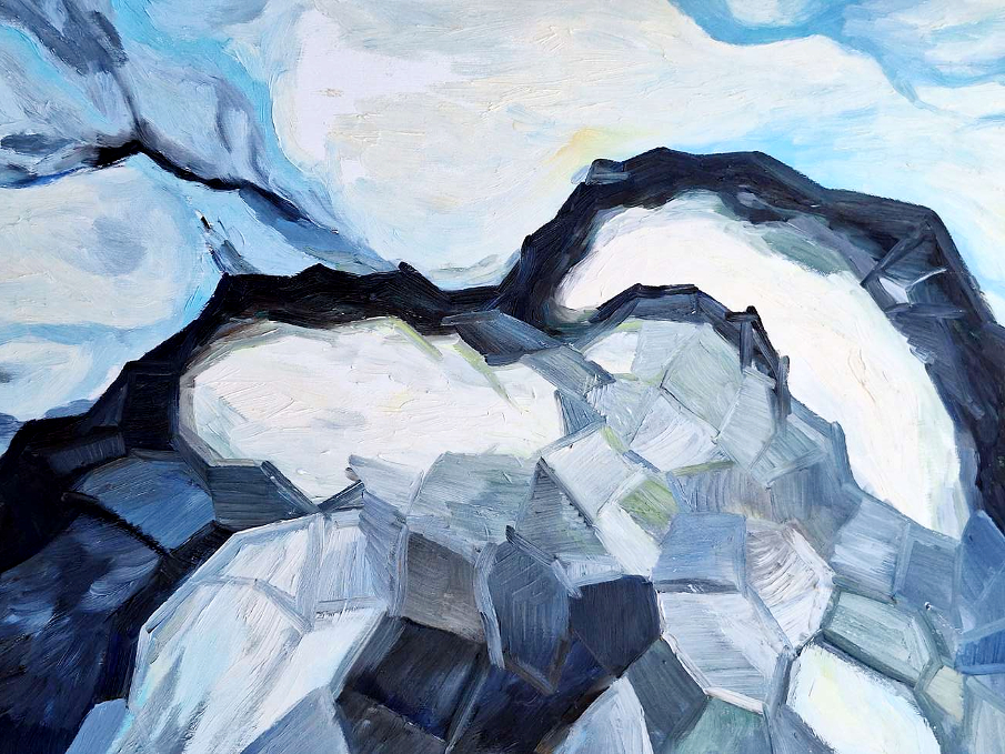 Ledová hora, olej, 50x70 cm